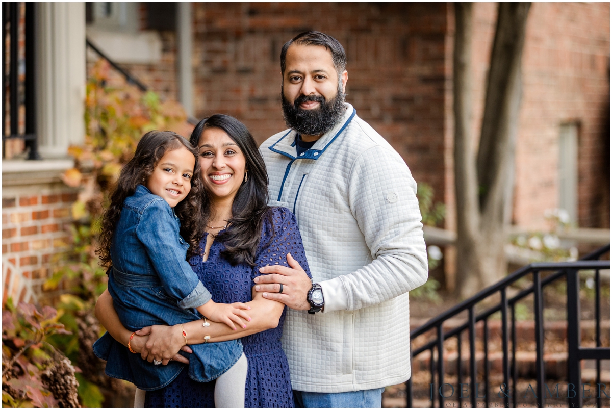 Winter Family Portrait Session in Downtown Huntsville