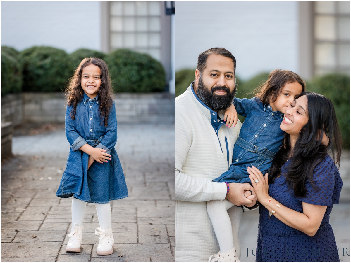 Winter Family Portrait Session in Downtown Huntsville