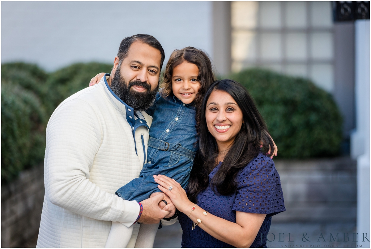 Winter Family Portrait Session in Downtown Huntsville