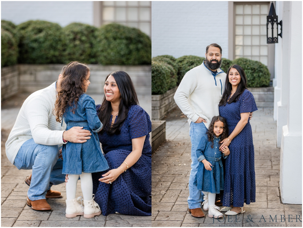 Winter Family Portrait Session in Downtown Huntsville