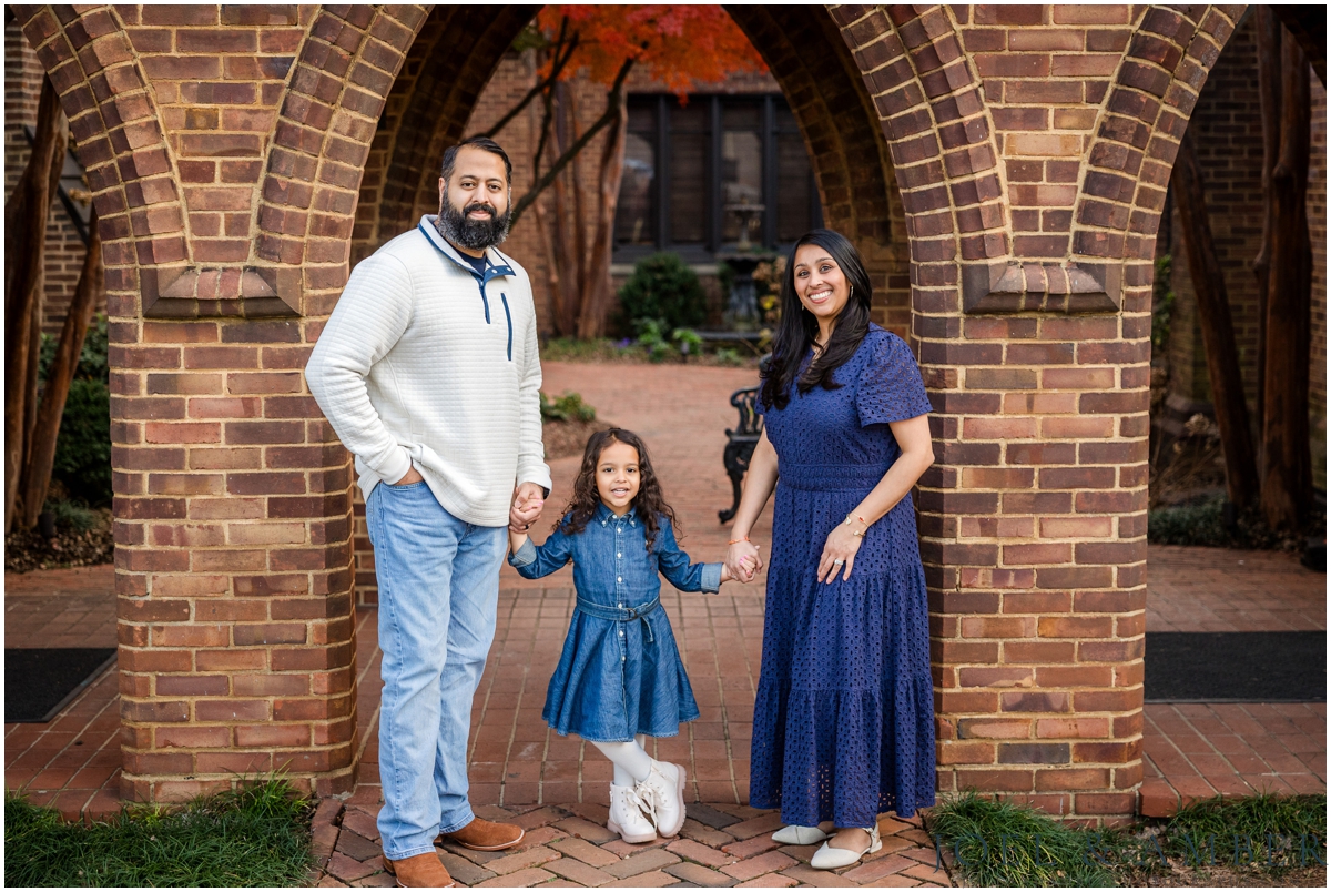 Winter Family Portrait Session in Downtown Huntsville