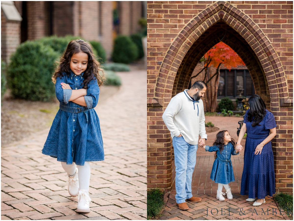 Winter Family Portrait Session in Downtown Huntsville