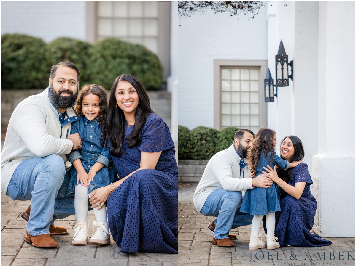 Winter Family Portrait Session in Downtown Huntsville