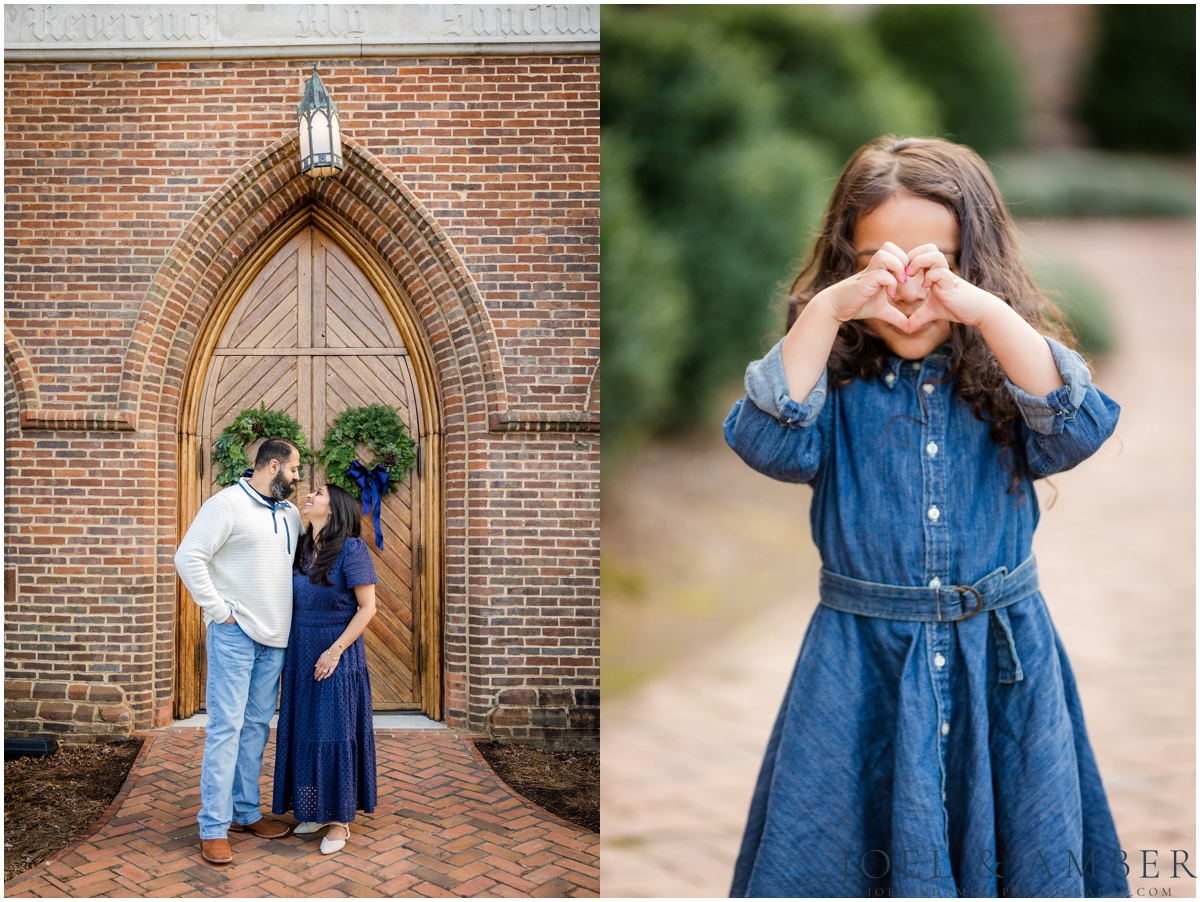 Winter Family Portrait Session in Downtown Huntsville