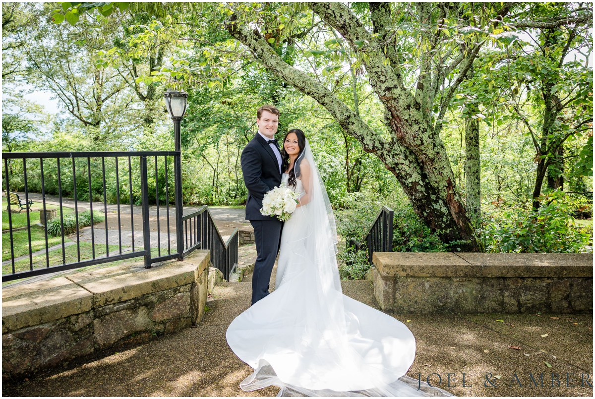 Best of Huntsville Weddings 2025 bride and groom portrait Burritt on the Mountain