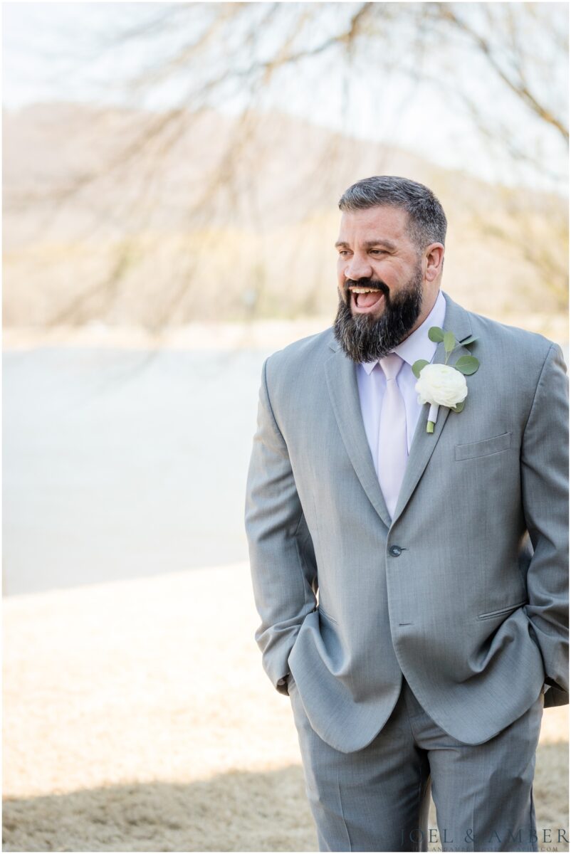 Best of Huntsville Weddings 2025 first look Riverside Event Venue