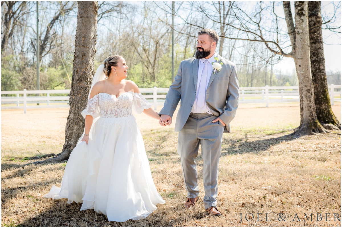 Best of Huntsville Weddings 2025 bride and groom portrait Riverside Event Venue