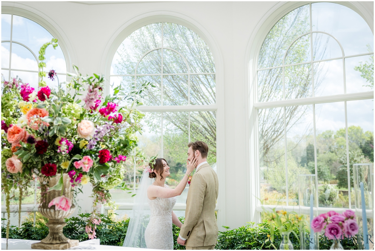 Best of Huntsville Weddings 2025 first look Huntsville Botanical Garden