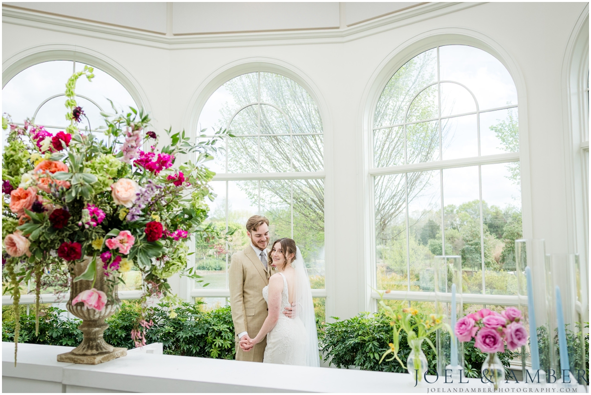 Best of Huntsville Weddings 2025 bride and groom portrait Huntsville Botanical Garden