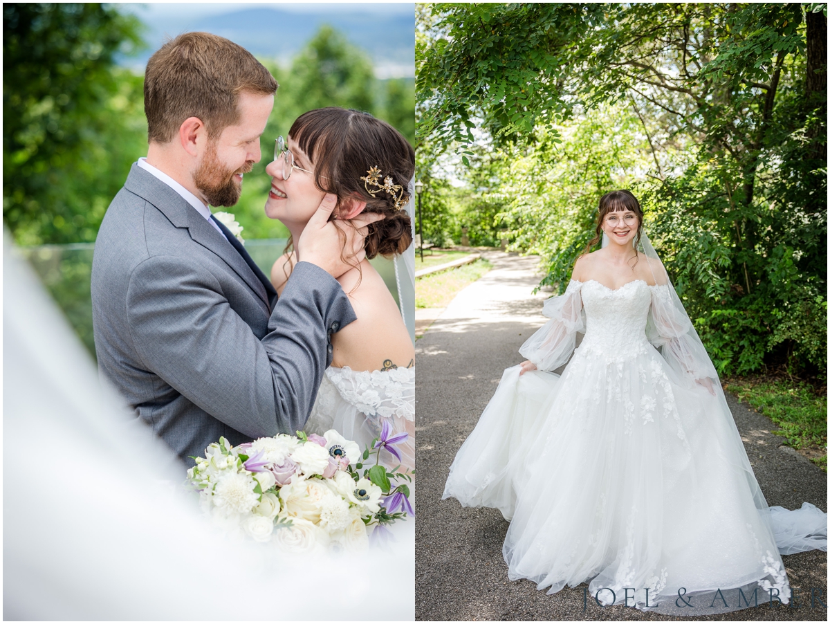 Best of Huntsville Weddings 2025 bride and groom portrait Burritt on the Mountain