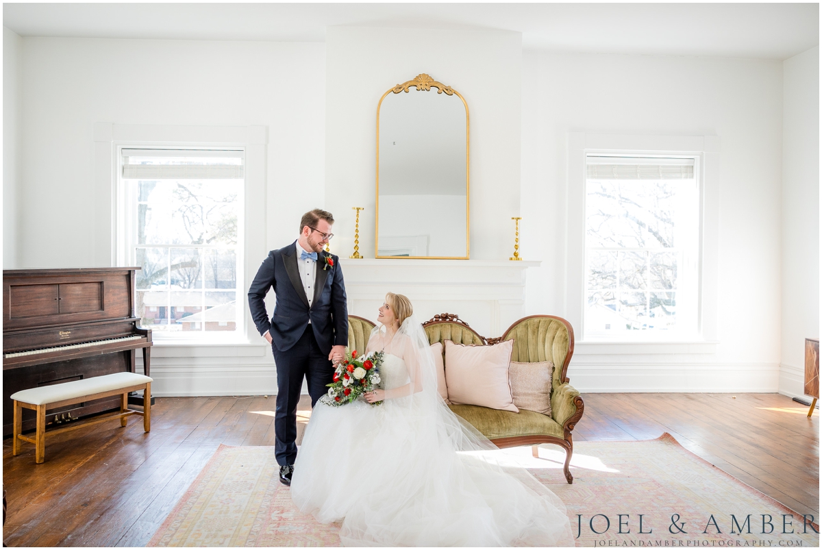 Best of Huntsville Weddings 2025 bride and groom portrait Venue at Oak Place