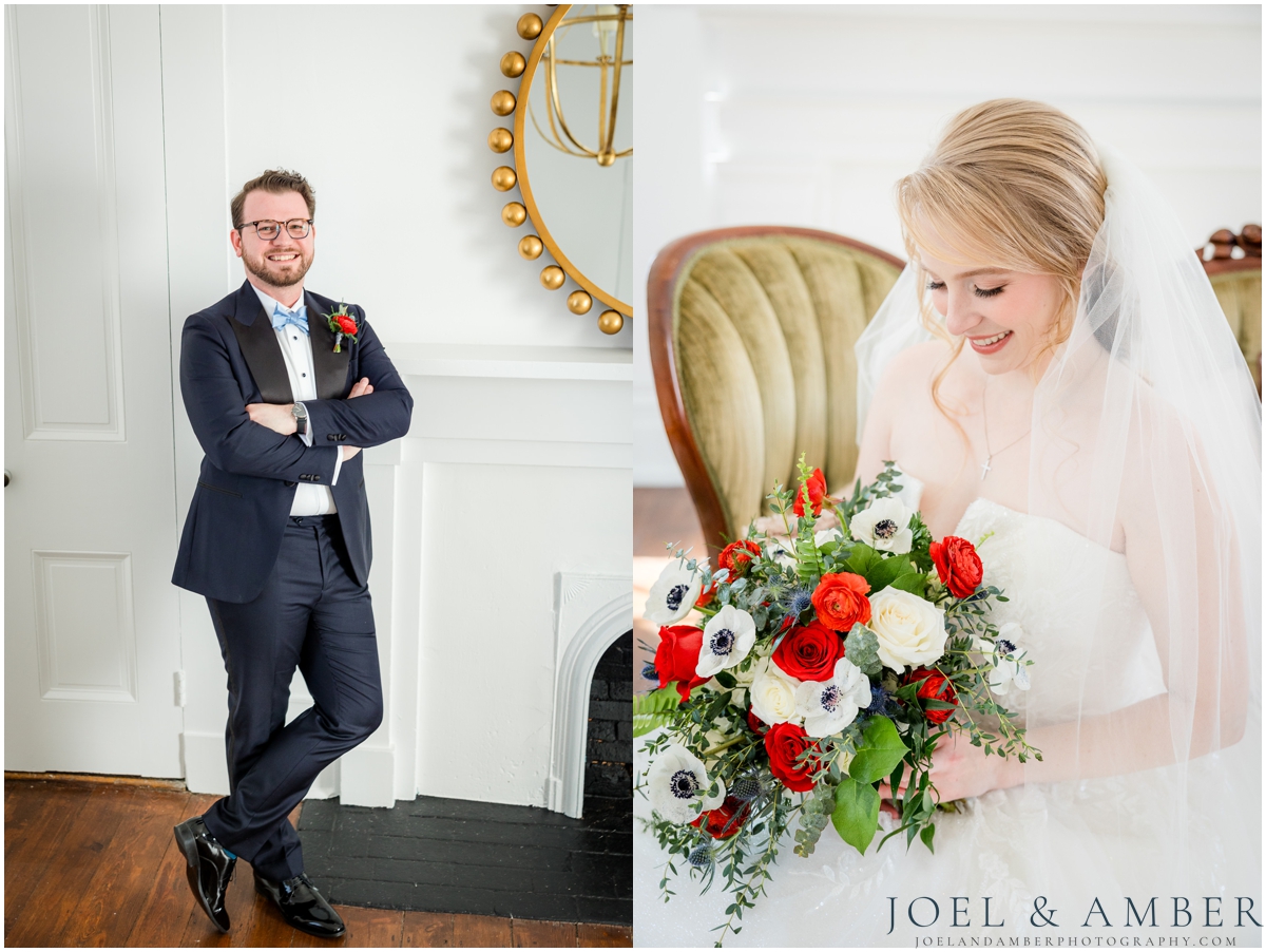 Best of Huntsville Weddings 2025 bride and groom portrait Venue at Oak Place