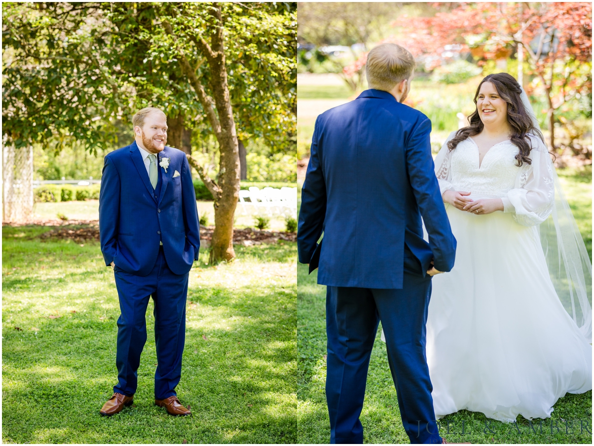 Best of Huntsville Weddings 2025 first look Creekside at Collier's End