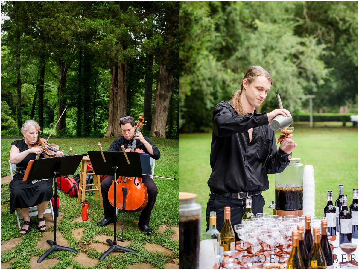 Creekside at Collier's End wedding Huntsville Alabama Cocktail Hour
