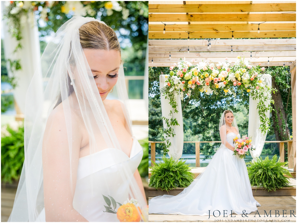 White Barn at Padgett Place Wedding bridal portraits