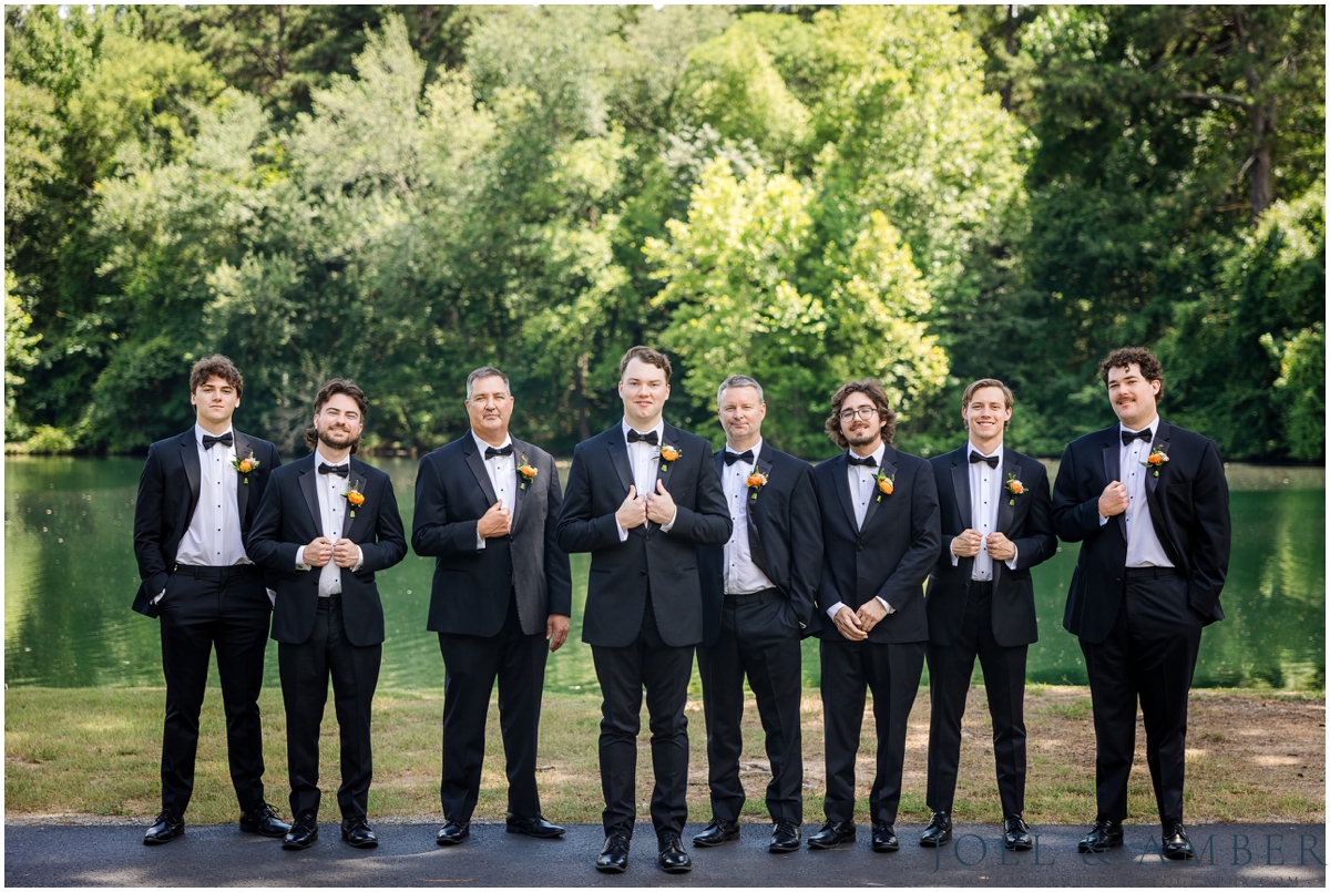 White Barn at Padgett Place Wedding groomsmen