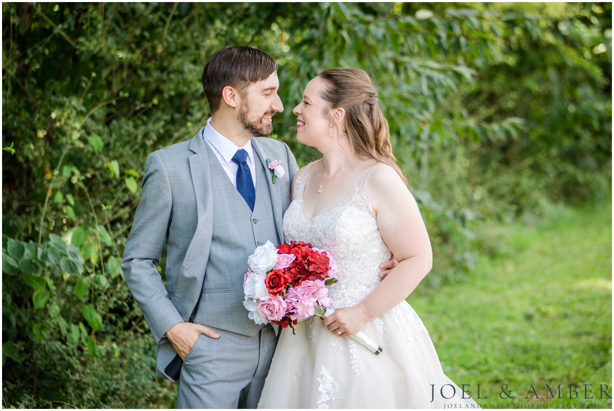 St John the Baptist Catholic Church Wedding bride and groom portraits