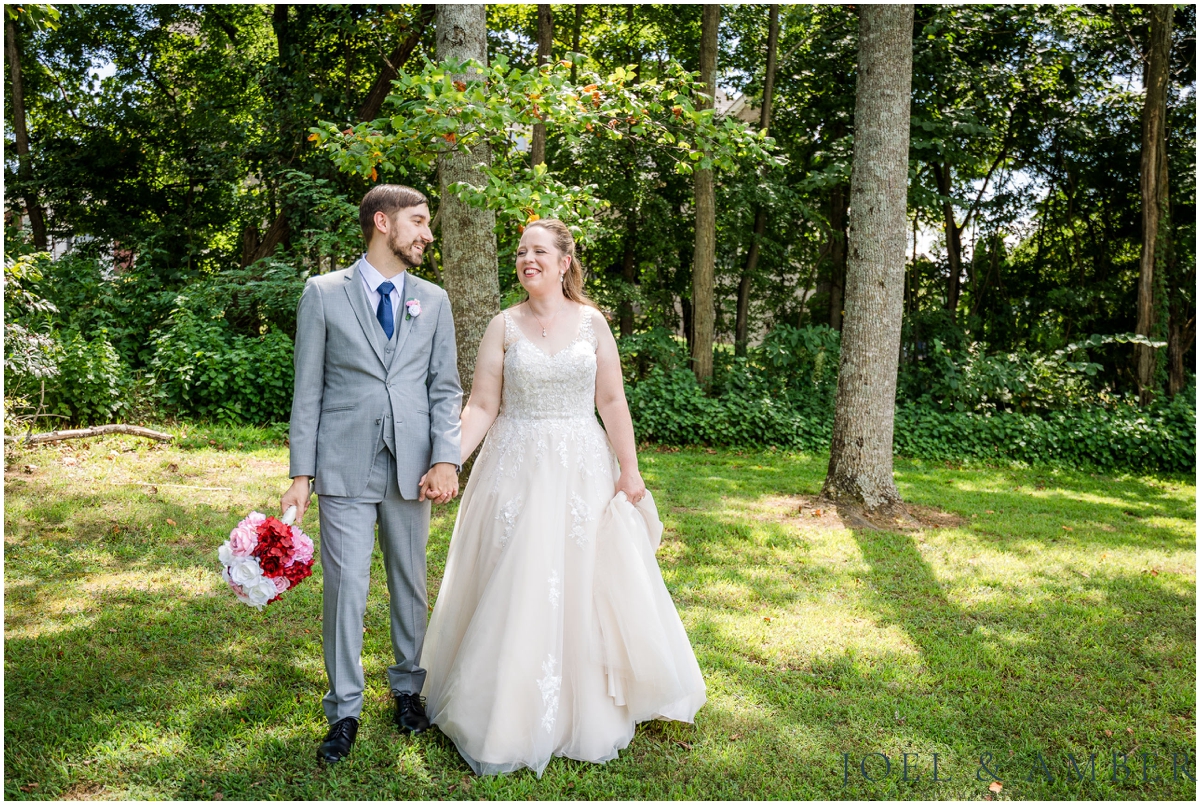 St John the Baptist Catholic Church Wedding bride and groom portraits
