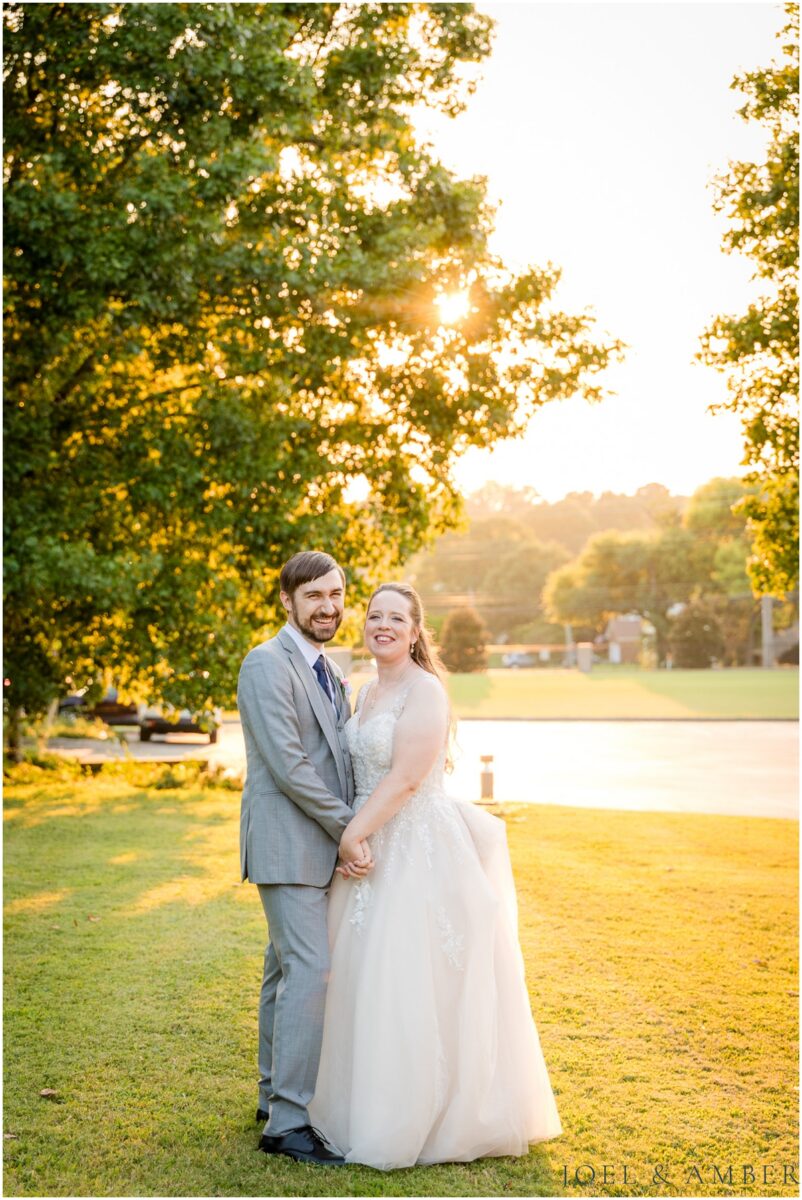 St John the Baptist Catholic Church Wedding sunset portraits